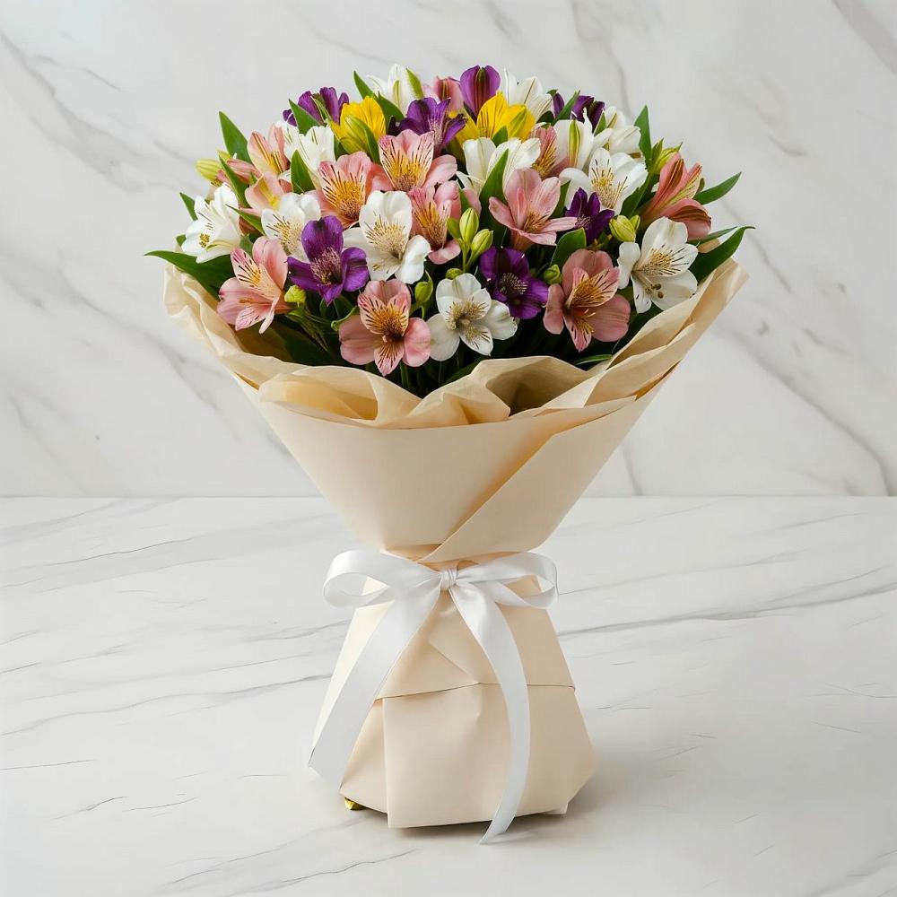 Букет цветов из: Альстромерии в Осташево