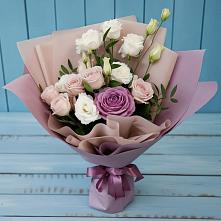 Букет цветов из:  Розы и Лизиантусы в Осташево