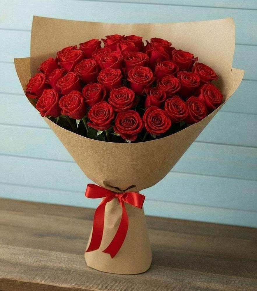 Букет Красные розы Милано в Осташево