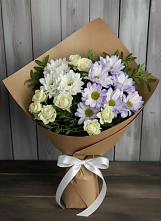 Букет цветов из:  Хризантемы и Розы в Осташево