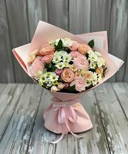 Букет цветов из:  Гвоздики, Розы и Хризантемы в Осташево