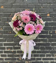 Букет цветов из:  Герберы и Хризантемы в Осташево