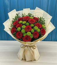 Букет цветов из:  Розы и Хризантемы в Осташево