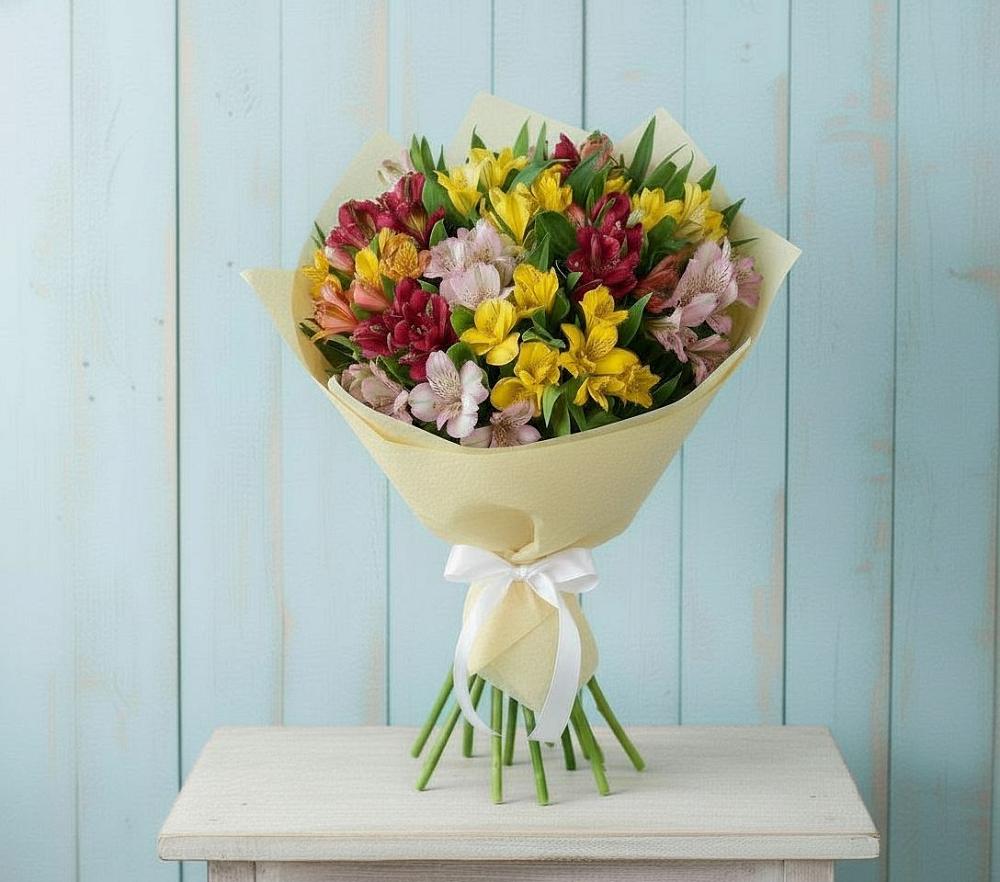 Букет цветов из: Альстромерии в Осташево