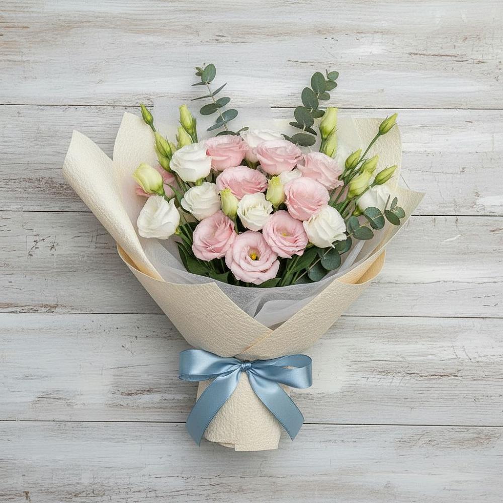 Букет цветов из: Лизиантусы в Осташево